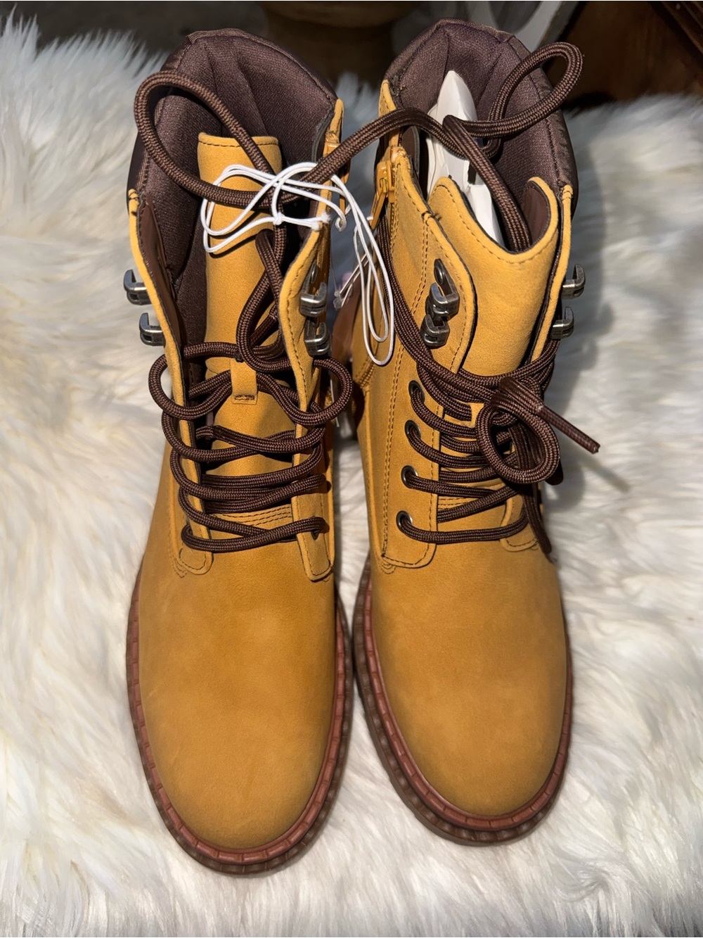 wild fable Tan and Brown Lace-Up Work Boots
